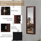Jewellery Cabinet Wall Door Mounted Mirrored Armoire