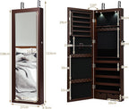 Jewellery Cabinet Wall Door Mounted Mirrored Armoire