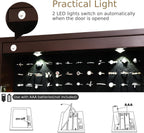 Jewellery Cabinet Wall Door Mounted Mirrored Armoire