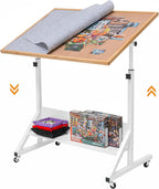 Jigsaw Puzzle Table Board with Cover Easel Tilting