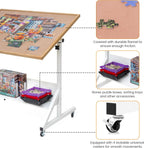 Jigsaw Puzzle Table Board with Cover Easel Tilting