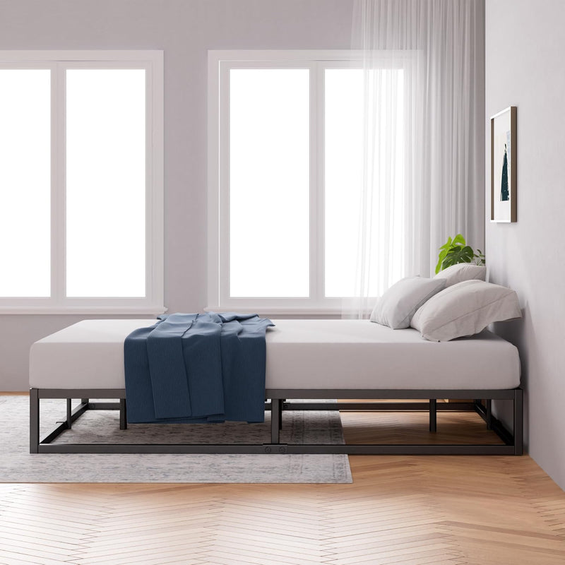Joseph Metal Platform Bed Frame 25CM Base Wooden