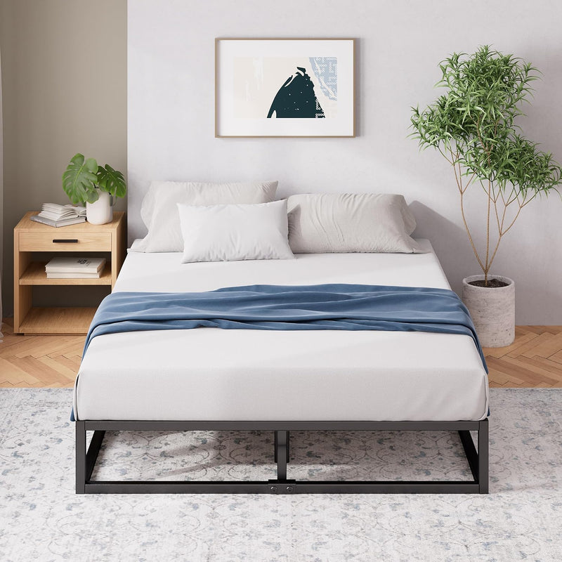 Joseph Metal Platform Bed Frame 25CM Base Wooden