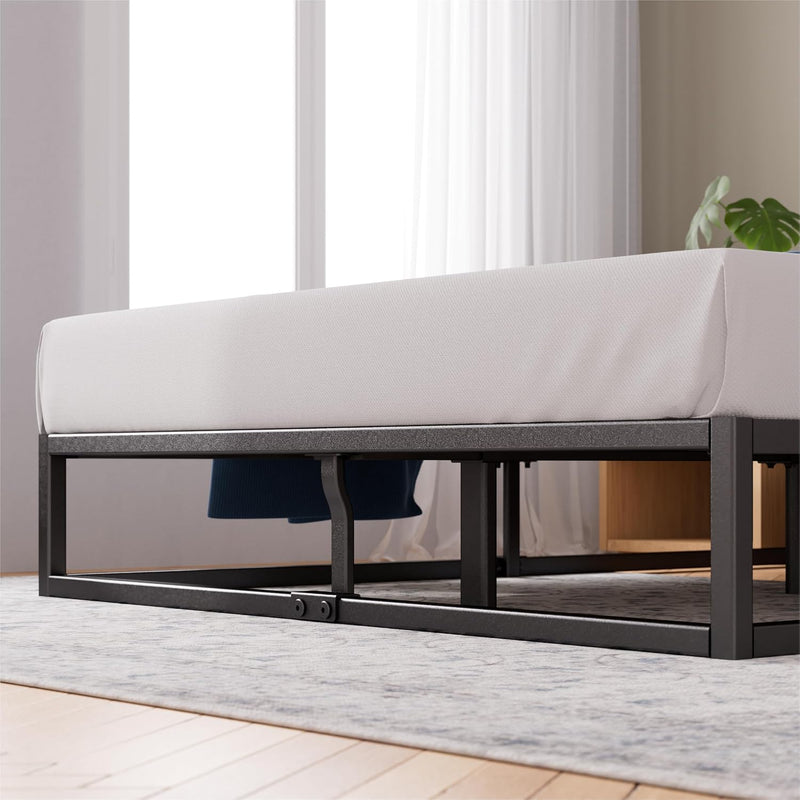 Joseph Metal Platform Bed Frame 25CM Base Wooden