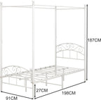 Jurmerry Canopy Bed Frame Size with Ornate European