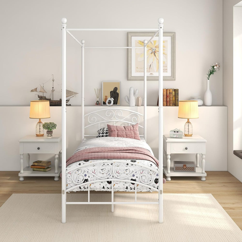 Jurmerry Canopy Bed Frame Size with Ornate European
