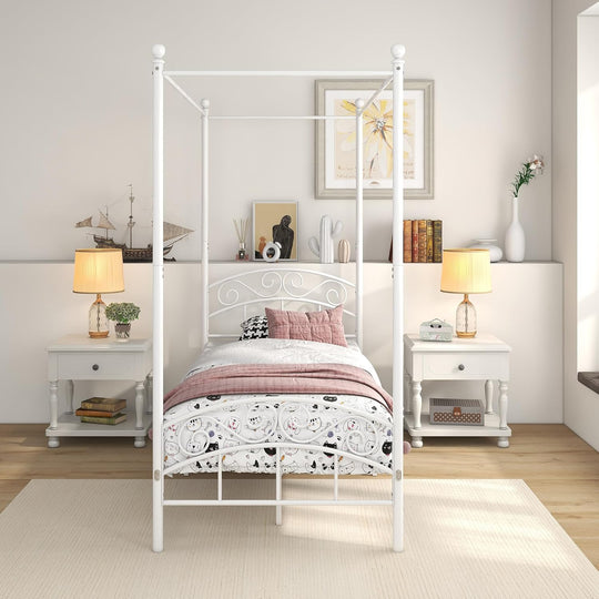 Jurmerry Canopy Bed Frame with Headboard