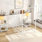 Jurmerry Canopy Bed Frame Size with Ornate European
