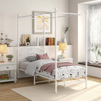 Jurmerry Canopy Bed Frame Size with Ornate European