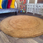 Jute Area Rug 100% Natural Fibre Hand Woven