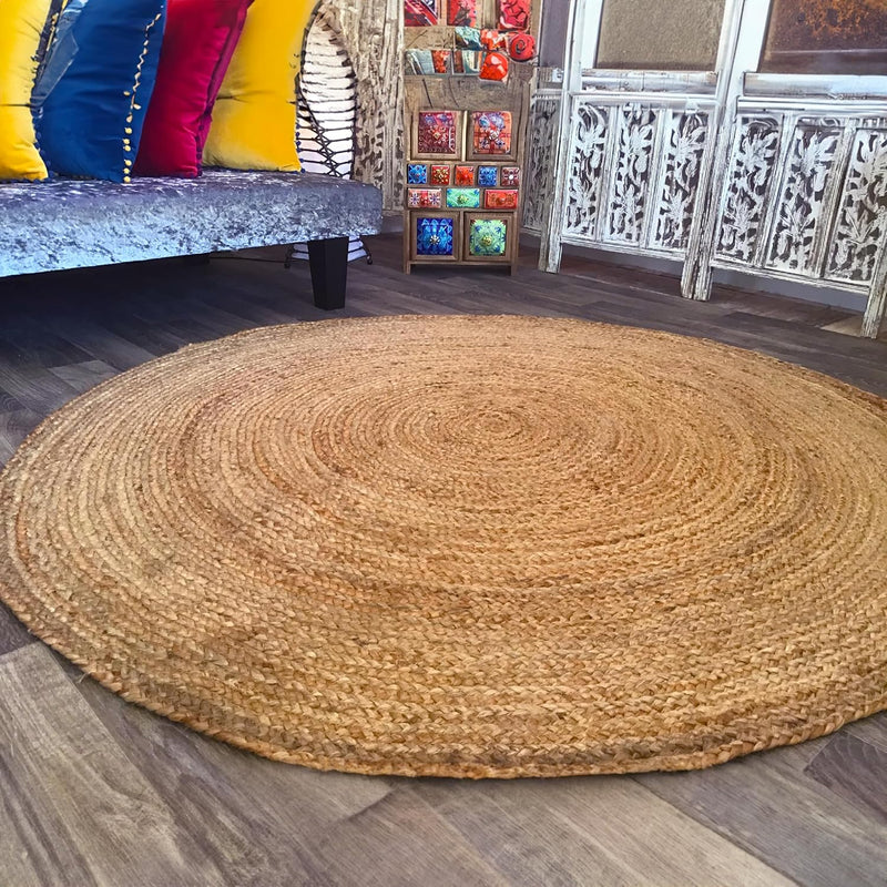 Jute Area Rug 100% Natural Fibre Hand Woven