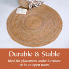 Jute Area Rug 100% Natural Fibre Hand Woven