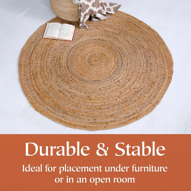 Jute Area Rug 100% Natural Fibre Hand Woven
