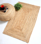 Jute Area Rug 100% Natural Fibre Hand Woven