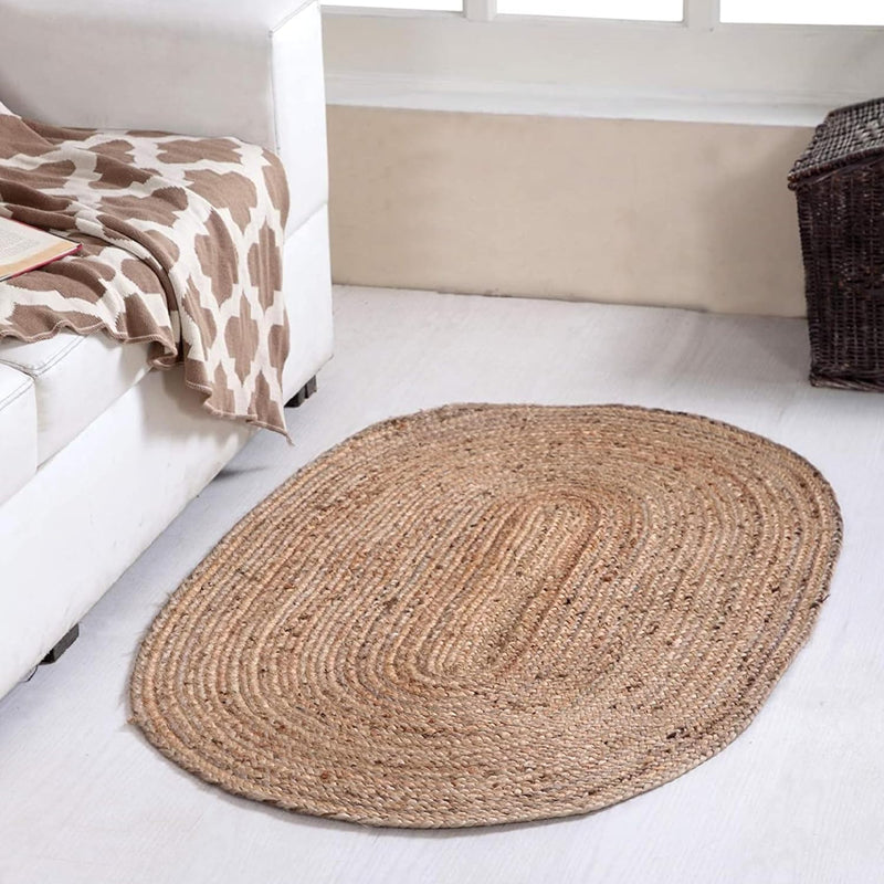 Jute Area Rug 100% Natural Fibre Hand Woven