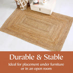 Jute Area Rug 100% Natural Fibre Hand Woven