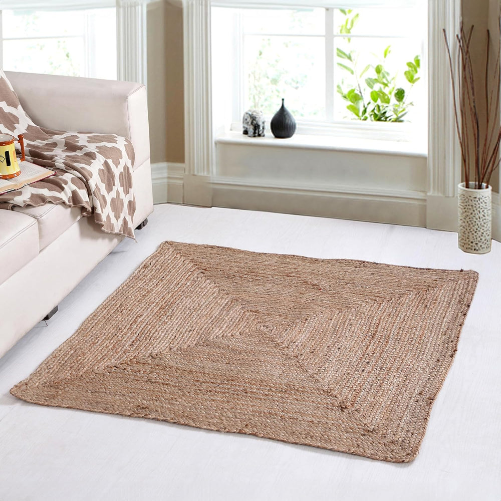 Jute Area Rug 100% Natural Fibre Hand Woven