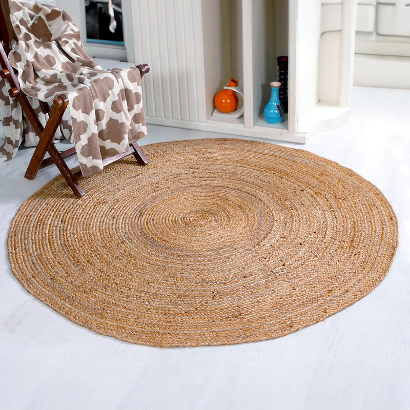 Jute Area Rug 100% Natural Fibre Hand Woven