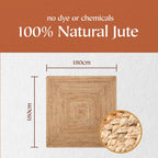 Jute Area Rug 100% Natural Fibre Hand Woven