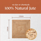 Jute Area Rug 100% Natural Fibre Hand Woven
