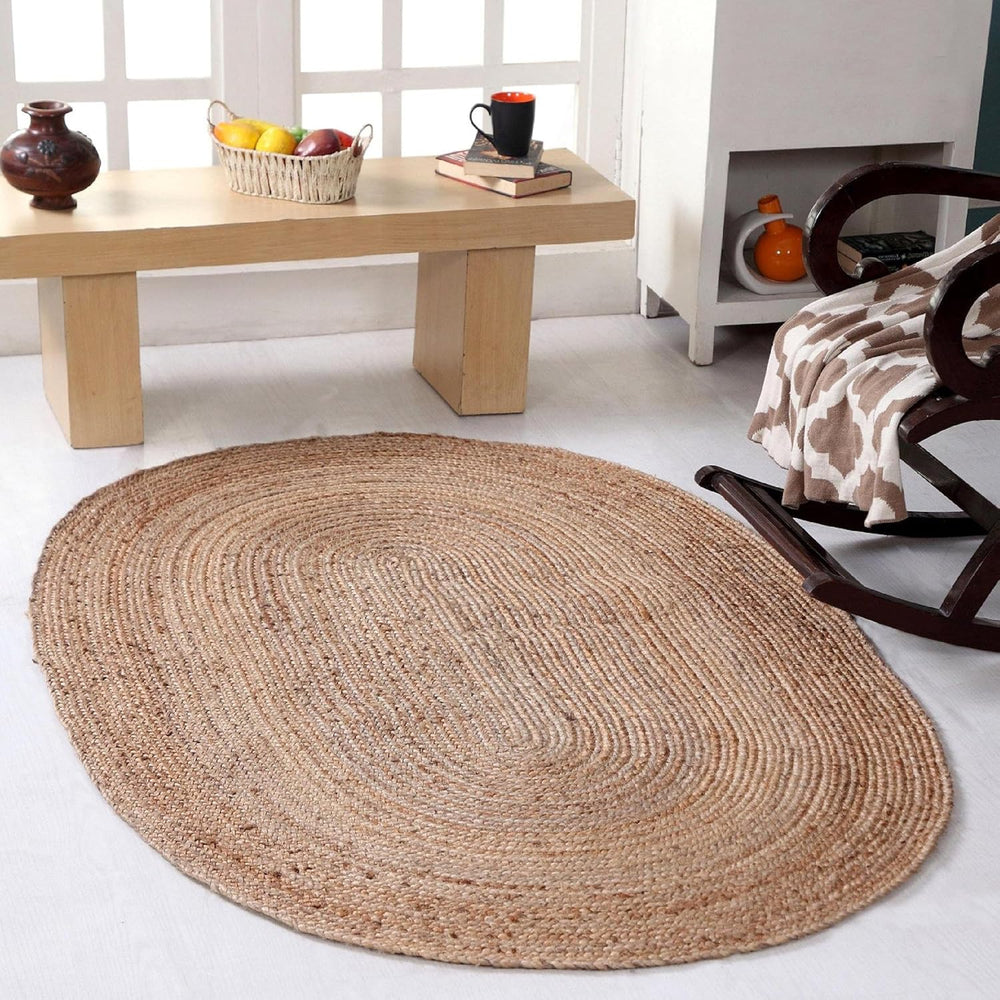Jute Area Rug 100% Natural Fibre Hand Woven