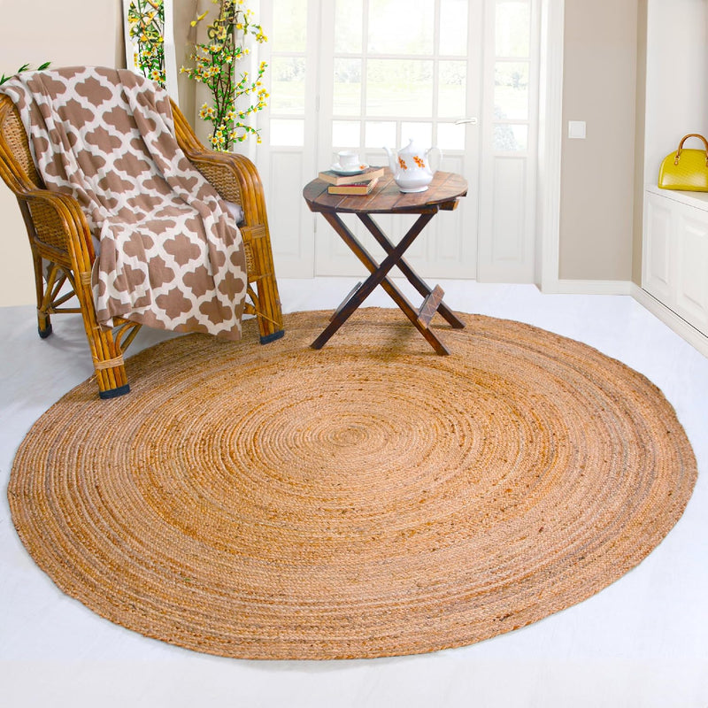 Jute Area Rug 100% Natural Fibre Hand Woven