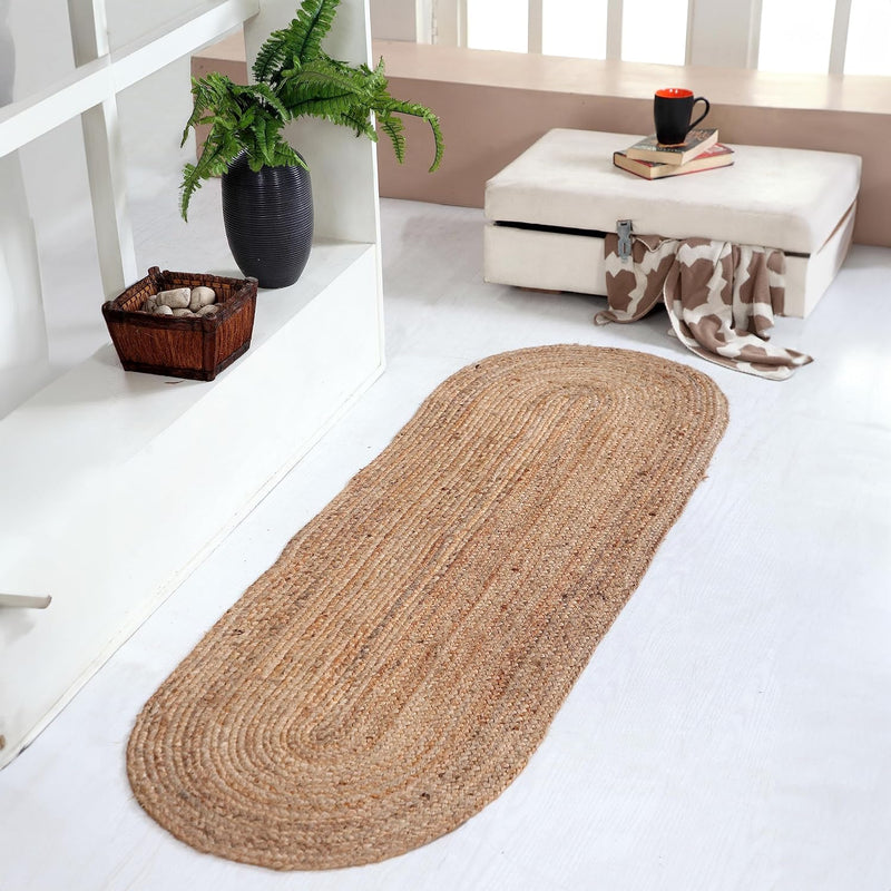 Jute Area Rug 100% Natural Fibre Hand Woven