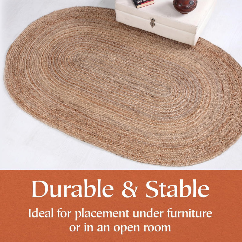 Jute Area Rug 100% Natural Fibre Hand Woven
