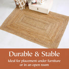 Jute Area Rug 100% Natural Fibre Hand Woven