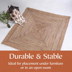 Jute Area Rug 100% Natural Fibre Hand Woven