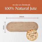 Jute Area Rug 100% Natural Fibre Hand Woven