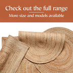 Jute Area Rug 100% Natural Fibre Hand Woven