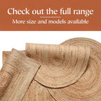 Jute Area Rug 100% Natural Fibre Hand Woven