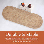 Jute Area Rug 100% Natural Fibre Hand Woven