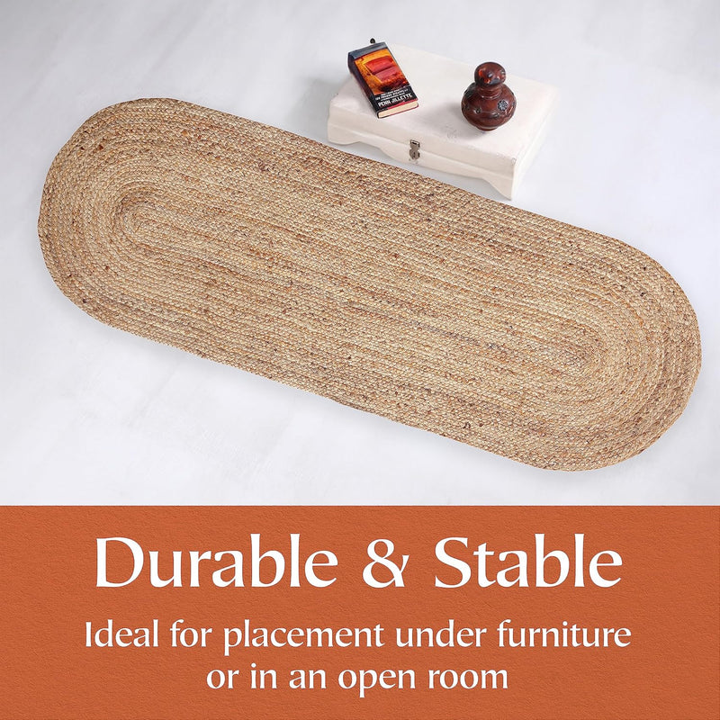 Jute Area Rug 100% Natural Fibre Hand Woven