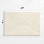 Jute Area Rug Reversible Braided Farmhouse Rectangular Rugs