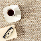 Jute Cotton Area Rug Handcrafted Traditional Rugs-Hand Woven
