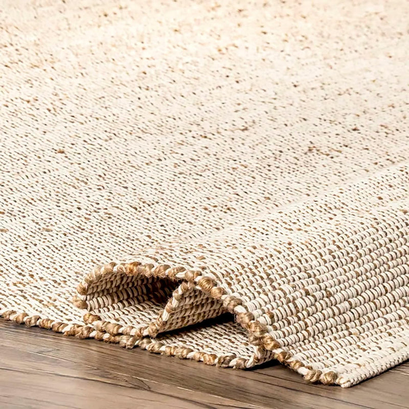 Jute Cotton Area Rug Handcrafted Traditional Rugs-Hand Woven