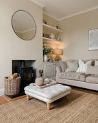 Jute Living Room Rug Natural Dirt Trapper Kitchen