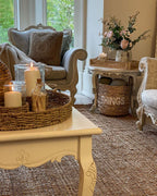 Jute Living Room Rug Natural Dirt Trapper Kitchen