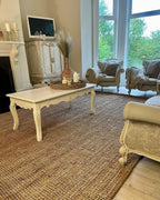 Jute Living Room Rug Natural Dirt Trapper Kitchen