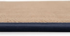 Jute Rug Braided Natural Border Rustic Rectangular Eco-Friendly