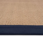 Jute Rug Braided Natural Border Rustic Rectangular Eco-Friendly