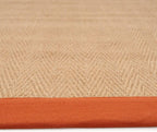 Jute Rug Braided Natural Border Rustic Rectangular Eco-Friendly