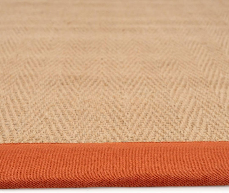Jute Rug Braided Natural Border Rustic Rectangular Eco-Friendly