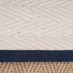 Jute Rug Braided Natural Border Rustic Rectangular Eco-Friendly