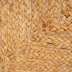 Jute Rug Braided Natural Border Rustic Rectangular Eco-Friendly