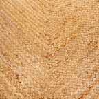 Jute Rug Braided Natural Border Rustic Rectangular Eco-Friendly