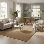 Jute Rug for Living Room Natural Textured Floor