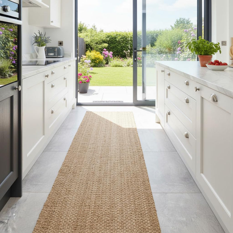 Jute Rug for Living Room Natural Textured Floor